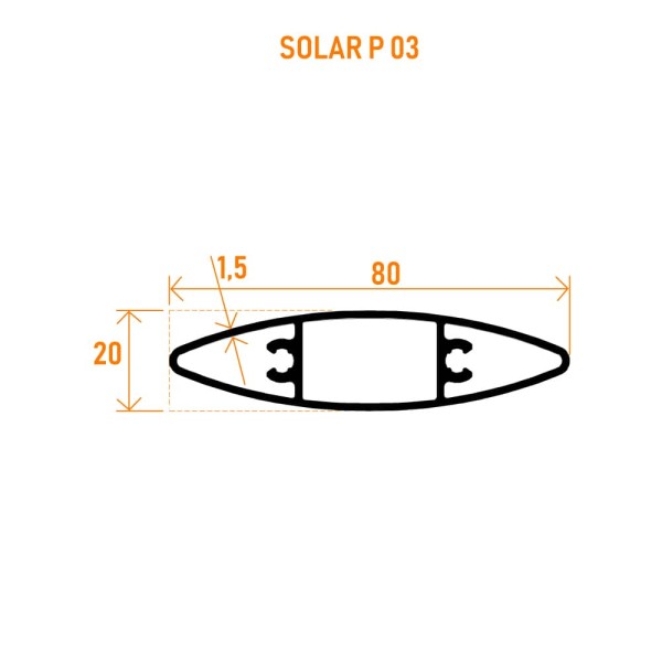 Solar P 03 Güneş Kırıcı Profil - 1