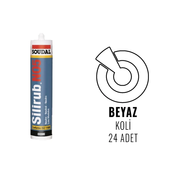 Soudal Silirub No5 - He Nötr Dış Cephe Derz Dolgu Silikonu 300 ML - 10