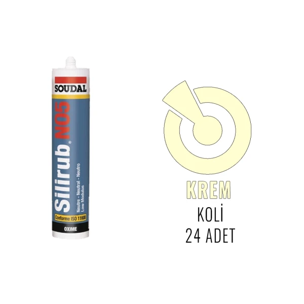 Soudal Silirub No5 - He Nötr Dış Cephe Derz Dolgu Silikonu 300 ML - 13